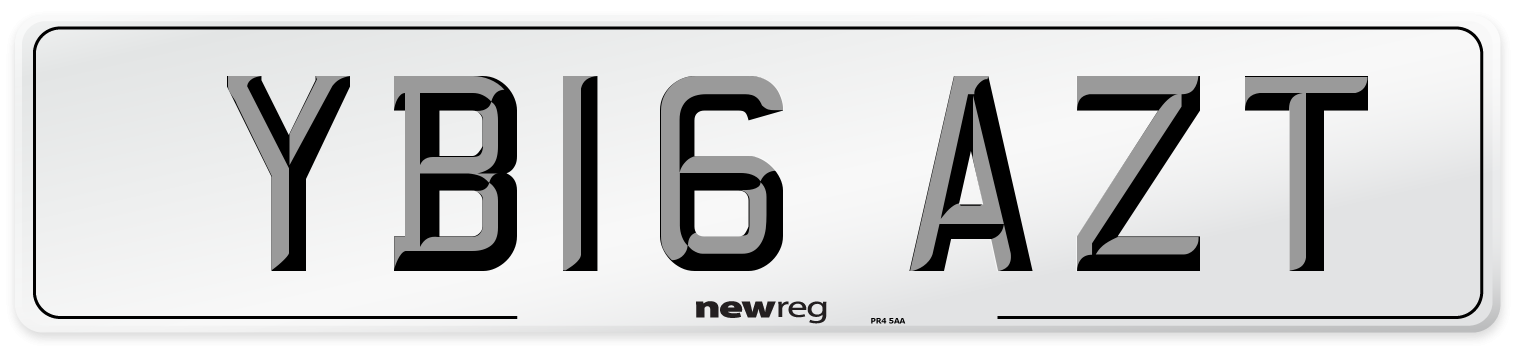 YB16 AZT Number Plate from New Reg